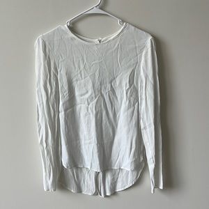 White shirt with button back